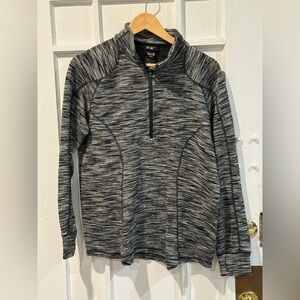 Avalanche Black and White Patterned Zip-Up
